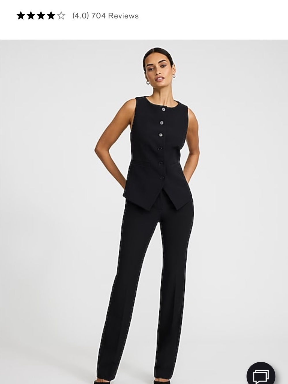 Express Editor Studio Stretch Twill Mid Rise Bootcut Pant Black Size 8 Short NWT